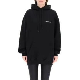 Sweats à capuche en coton avec logo SS21, noir 578135TJV851070