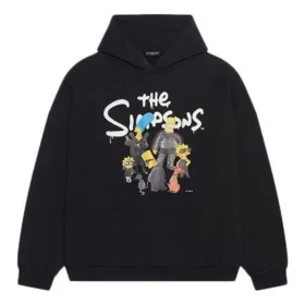 Sweats à capuche en coton Balenciaga x THE SIMPSONS, coupe ample « Black » 674986TLVG81000