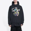 Sweats à capuche en coton Balenciaga x THE SIMPSONS, coupe ample « Black » 674986TLVG81000