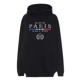 Sweats à capuche en coton BB Paris Flag « Noir » 570811TGV681000