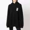 Sweats à capuche en coton « Black » avec code-barres 651799TKVE61070