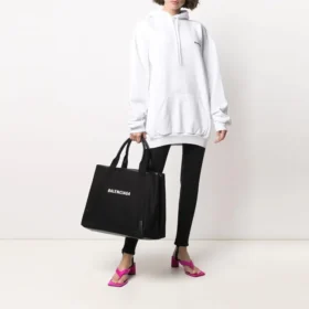 Sweats à capuche en coton SS21 avec petit logo, blanc, taille S 578135TJV859040