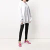 Sweats à capuche en coton SS21 avec petit logo, blanc, taille S 578135TJV859040