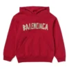 Sweats à capuche en coton Tape Type « Rouge » 682019TOVB36400