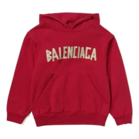 Sweats à capuche en coton Tape Type « Rouge » 682019TOVB36400