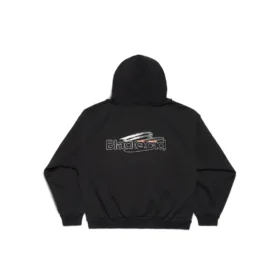 Sweats à capuche générés par IA « Black White » 767877TQVF99034