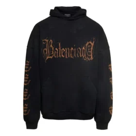 Sweats à capuche Heavy Metal en coton « Washed Black » 739024-TOVD8-1055