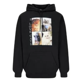 Sweats à capuche « I Love Cats » « Noir » 570811TJVG91000