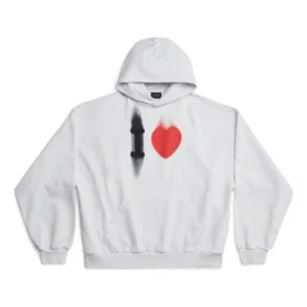 Sweats à capuche I Love, coupe moyenne « Blanc » 742603TOVH59081