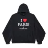 Sweats à capuche I Love Paris Balenciaga coupe large « Black Faded » 803265TRVM61041