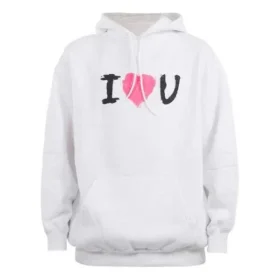 Sweats à capuche « I Love U » « Blanc » 570811TJVL69040