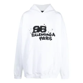 Sweats à capuche à l&rsquo;icône BB Icon dessinée à la main, coupe large « White » 620973TNVQ19040