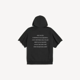 Sweats à capuche à manches coupées « The Song of the Highest Tower » pour homme, noir