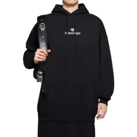 Sweats à capuche à manches longues avec imprimé alphabétique Noir 578135TJVE11034