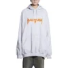 Sweats à capuche Metallica coupe oversize « Dirty White Orange » 697879TMV890901