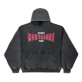 Sweats à capuche Montaigne coupe large « Black Faded » 803265TRVN21048