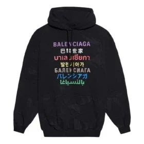 Sweats à capuche noir avec logo imprimé multicolore 578135TJVI62771