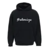 Sweats à capuche oversize avec logo script « Black White » 674986TMVB51070