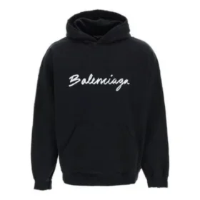 Sweats à capuche oversize avec logo script « Black White » 674986TMVB51070