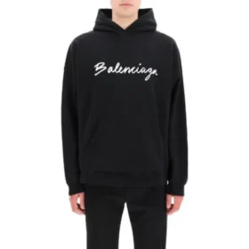 Sweats à capuche oversize avec logo script « Black White » 674986TMVB51070