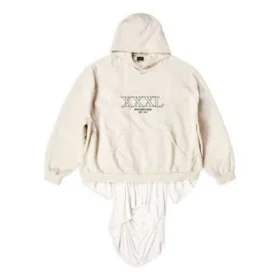 Sweats à capuche oversize avec patch XXXL « Écru » 720406TNVD99784