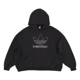 Sweats à capuche oversize Balenciaga x adidas Logo « Black White » 712396TNVA91070