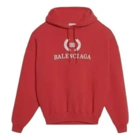Sweats à capuche oversize en coton avec logo BB « Rouge » 547765TCV316400