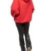 Sweats à capuche oversize en coton avec logo BB « Rouge » 547765TCV316400