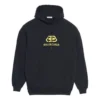 Sweats à capuche oversize en maille interlock BB « Noir Jaune » 578138TEV191361