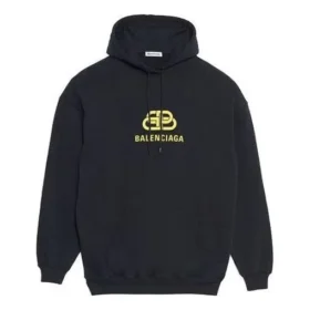 Sweats à capuche oversize en maille interlock BB « Noir Jaune » 578138TEV191361