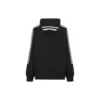 Sweats à capuche oversize à manches rayées « Sporty B » « Noir Blanc » 704023TMVG23869