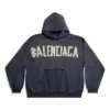 Sweats à capuche oversize « Navy Blue » avec poches déchirées Tape Type 744441TOVB14140