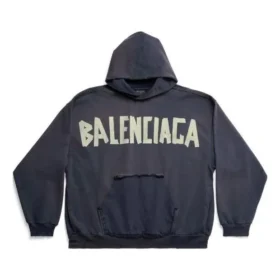 Sweats à capuche oversize « Navy Blue » avec poches déchirées Tape Type 744441TOVB14140