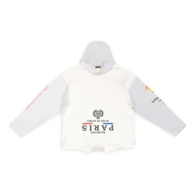 Sweats à capuche oversize « Paris Upside Down » « Blanc » 698156TMVD19000