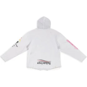 Sweats à capuche oversize « Paris Upside Down » « Blanc » 698156TMVD19000