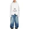 Sweats à capuche oversize « Paris Upside Down » « Blanc » 698156TMVD19000