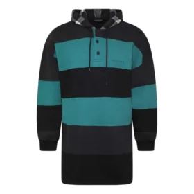 Sweats à capuche oversize rayés « Green Black » 556137TDV325567