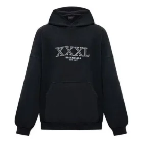Sweats à capuche oversize XXXL « Noir Blanc » 713677TNVD91070