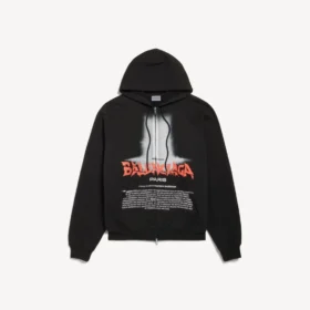 Sweats à capuche oversize zippés « The Door » pour homme, noir