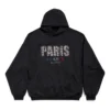 Sweats à capuche Paris Strass coupe large « Black » 803265TRVL41000