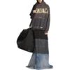 Sweats à capuche à poche déchirée Tape Type coupe large « Gris foncé » 744441TQVA98519