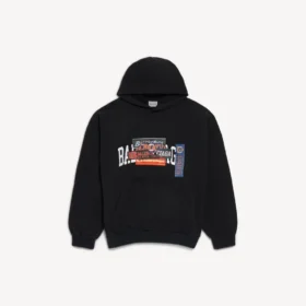 Sweats à capuche pour homme « Bumper Stickers » coupe moyenne, noir