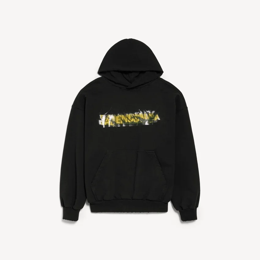 Sweats à capuche pour homme « Messy Spray » coupe moyenne, noir Sweats à capuche pour homme « Messy Spray » coupe moyenne, noir