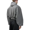 Sweats à capuche rond zippés Human Being « Gris foncé » 827153TSVB91441