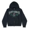 Sweats à capuche Saint Germain à fermeture éclair intégrale, coupe classique « Dark Blue » 803264TRVO98065