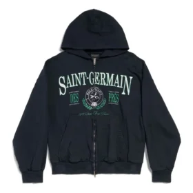 Sweats à capuche Saint Germain à fermeture éclair intégrale, coupe classique « Dark Blue » 803264TRVO98065 Sweats à capuche Saint Germain à fermeture éclair intégrale, coupe classique « Dark Blue » 803264TRVO98065