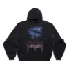 Sweats à capuche sans poches Paris Moon Oversized « Black Faded » 744462TOVE31055
