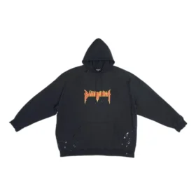 Sweats à capuche SBalenciaga Metallica coupe oversize « Black Orange » 697879TMV891055