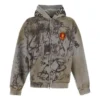 Sweats à capuche Scribbled coupe moyenne « Grey » 744457TOVA81300