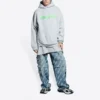 Sweats à capuche Slime coupe ample « Gris-vert » 674986TLVF21203